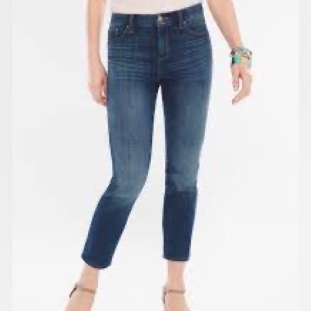 EUC Chico’s so slimming girlfriend crop jeans